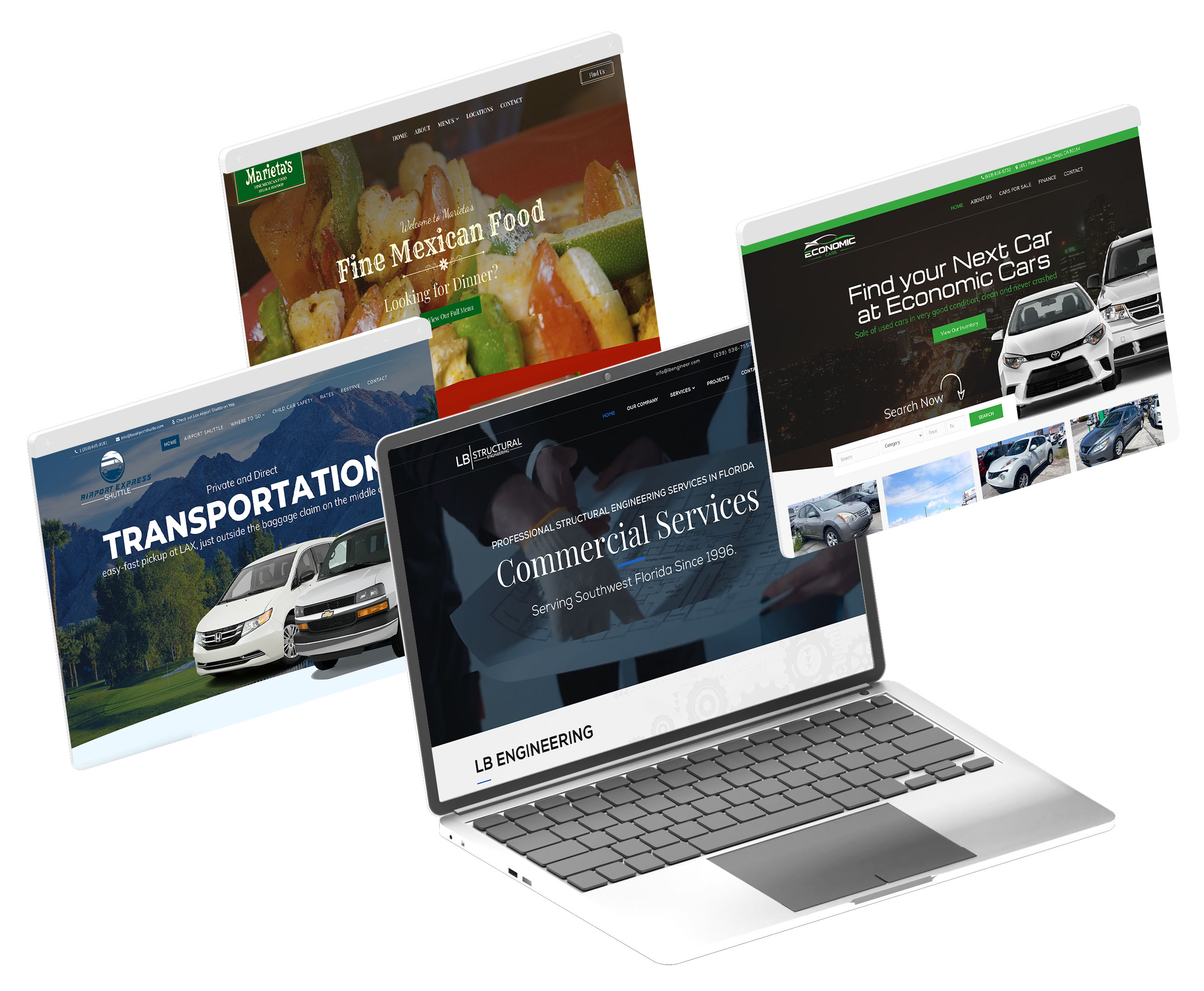screens from WEBSY websites